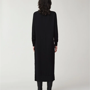 Lexington Ivana Cotton/Cashmere Knitted Dress, Black