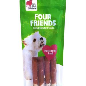 Four Friends Twisted Stick Lamb 25cm 4st