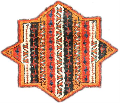 Utsnitt av khordjin eller sadelbag laget av Afshar-nomader