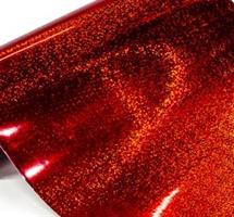 Holografisk folie teip rød prikker ca 5x30cm