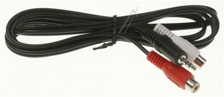 Kabel 1.5m, 3.5mm han - 2 x RCA hun