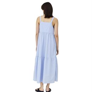 Lexington Leila Organic Cotton Poplin Maxi Dress, Blue Multi Stripe