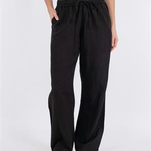 Neo Noir Sonar Linen Pants, Black