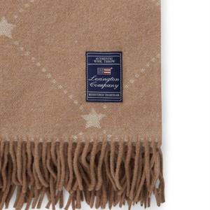 Lexington Signature Star Recycled Wool Throw, Beige/White