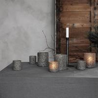 House Doctor Candle stand, Gliz 12,5cm, Silver