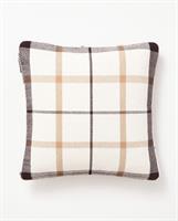 Lexington Checked Pillow Cover In Heavy Cotton, Off White/Gray/Beige