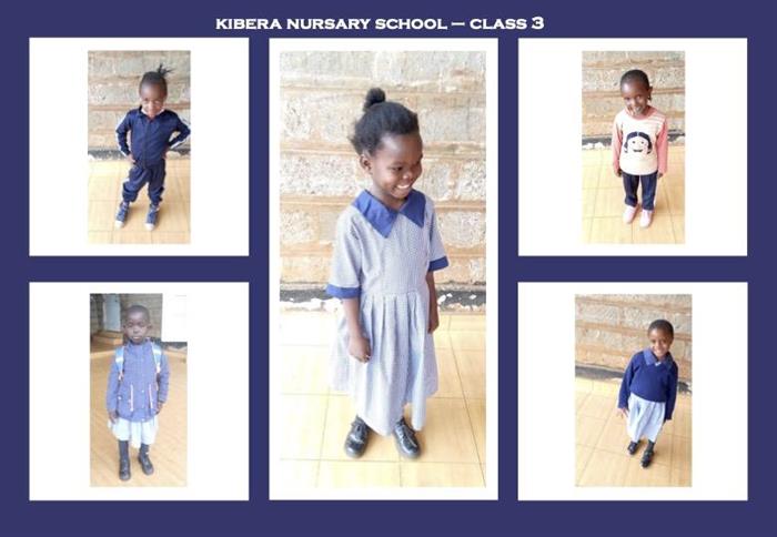 5 students Kibera Nursary School