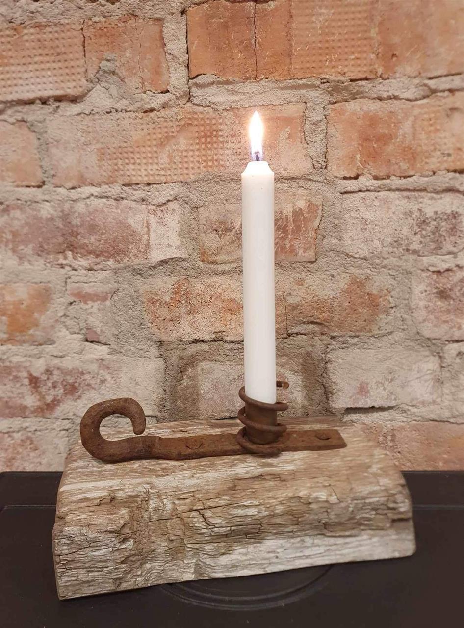 Ljusstake rustik block