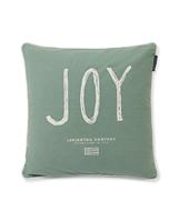 Lexington Joy Organic Cotton Canvas Pillow, Lt Green/White