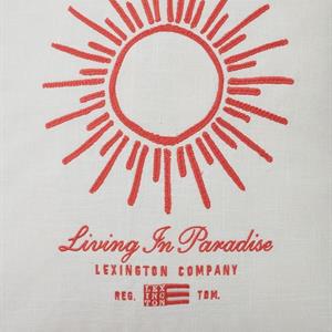 Lexington Sun Embroidered Cotton Canvas Pillow Cover