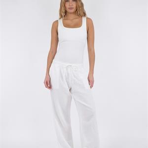 Neo Noir Sonar Linen Pants, White