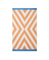 Lexington Graphic Cotton Velour Beach Towel, Beige/White/Blue