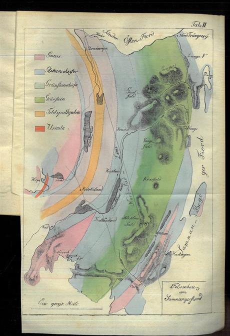 NAUMANN: Beyträge zur Kenntniss Norwegen's gesammelt auf Wanderungen während der Sommermonate der Jahre 1821 und 1822 von (...). Erster Theil. Mit Profilen und Charten. Zweiter Theil. Mit Profilen und Charten. I-II (i ett).