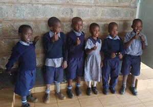 Sponsored students at Kibera Nursary School