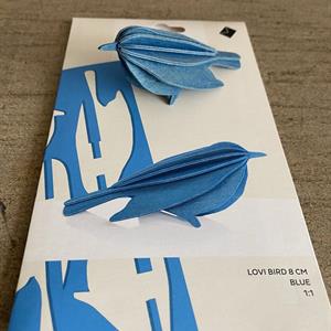 Lovikort Fågel Blå 8 cm  3D-pussel 