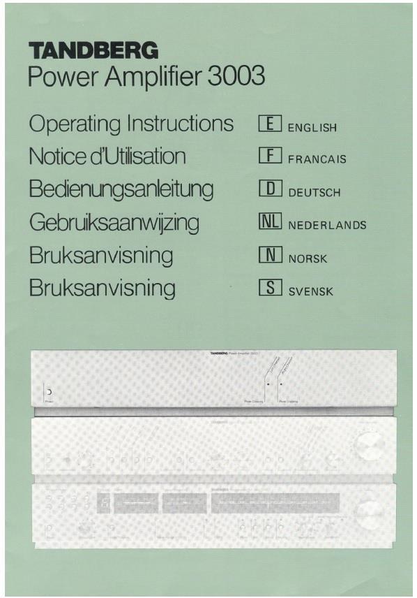 Bruker manual TPA3003