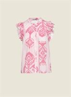 Beaumont Violet Printed Sleeveless Blouse, Soft Pink