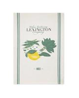 Lexington Salad Organic Cotton Twill Kitchen Towel, White / Green
