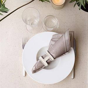 Zelected By Houze Napkin Ring Donna Beige/Silver