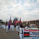 Salvation Army marching "For Peace"