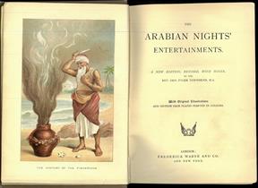 The Arabian nights’ entertainments. A new edition, revised, with notes. By the Rev. Geo. Fyler Townsend, M. A. With original illustrations and sixteen page plates printed in colours.
