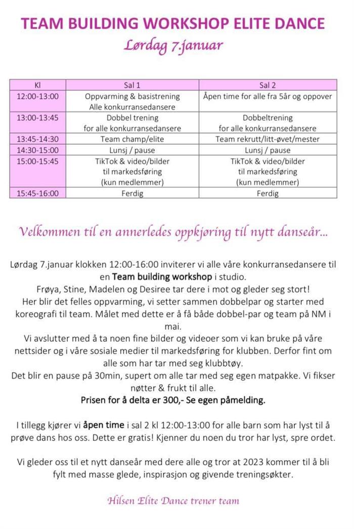 TEAM BUILDING FOR ALLE MEDLEMMER