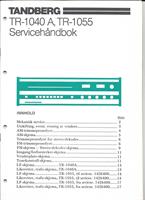 Servicemanual til TR1040A - Tandberg, Norsk, PDF