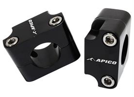 Apico Handlebar Conversion Kit 22.2mm to 28.6mm Universal Black for oversized bars