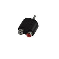 ADAPTER  STEREO 3,5mm han til 2 X RCA hun 