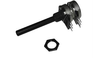 Potensiometer 2x10KB D20 aksling 6x43mm 0.4W