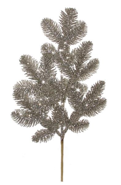 Shishi Pine glitter branch silver iced 50cm