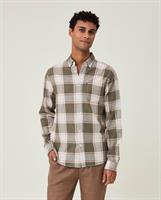Lexington Peter Lt Flannel Shirt, Green Multi Check
