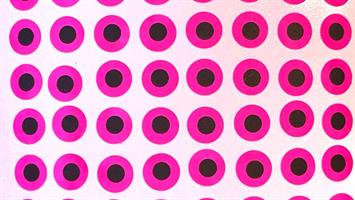 Selvklebende 2D øyne rosa 6mm/100stk