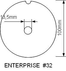 Mått på kvarnskiva ENTERPRISE #32