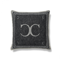 Classic Collection Monogram Cushion Cover, Black 