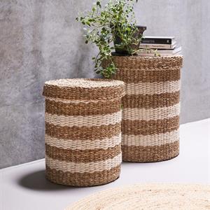 House Doctor Storage baskets, Geet, Natural /Brown, Set of 2 sizes
