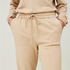 Lexington Elyssa Organic Cotton/Lyocell Knitted Pants, Light Beige Melange