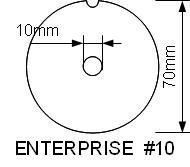 Mått på kvarnskiva ENTERPRISE #10/12