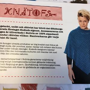 Poncho i alpackagarn Mörkröd