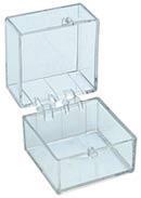 PLASTIC BOXES,1X1X1,CLR,PKG/25