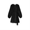 Summum Woman Fluffy Dress, Black