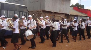 Marching in Kibera