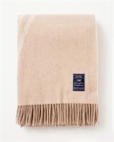 Lexington Waves Jacquard Throw In Wool, Beige/Off White