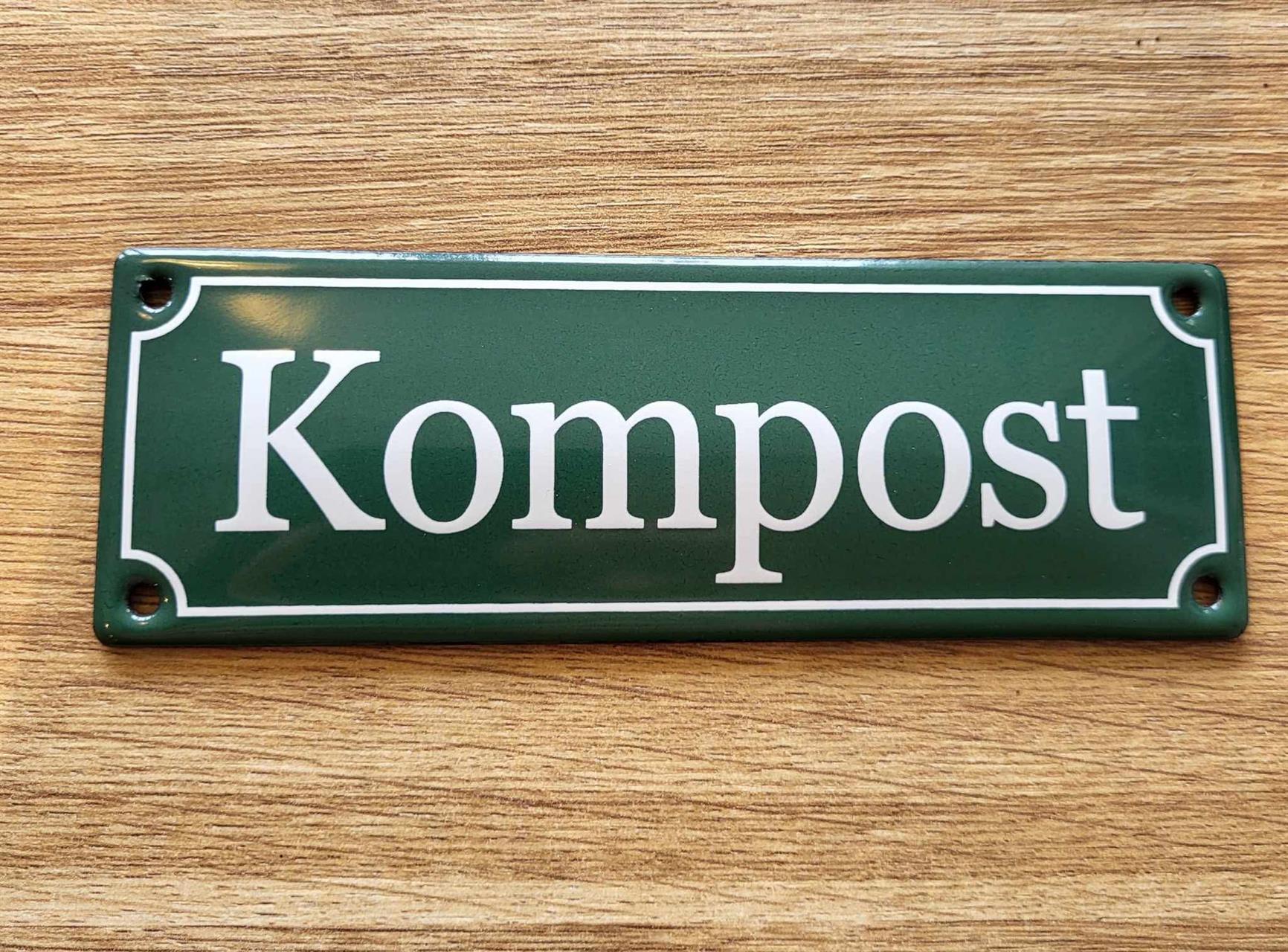 Emaljskylt kompost