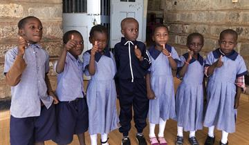 Sponsored children at Kibera Nursary School