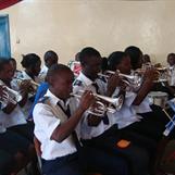 Kibera band playing for us