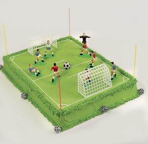 Fotballsett m/mål og spillere