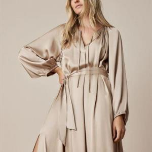 Summum Woman Dress Silky Satin, Alpaca