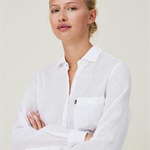 Lexington Isa Linen Shirt, White