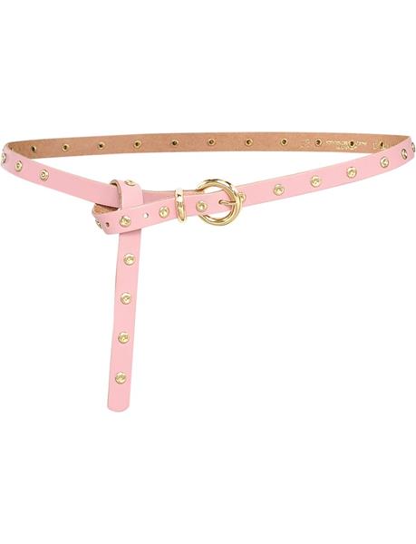 Summum Woman Leather Belt, Sugar Pink